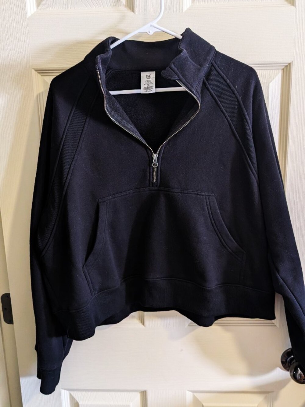 Members Mark Womens Size XXL Fleece Half Zip Pullover Black